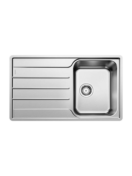 Blanco Lemis 45 S-IF 523030 Drop-In Sink Inox Brushed W86xD50cm Gray