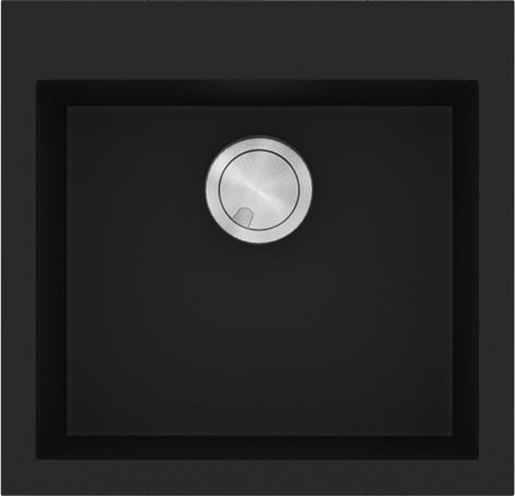 Sanitec Ultra Granite Ένθετος Νεροχύτης από Συνθετικό Γρανίτη Μ50xΠ50cm Nero