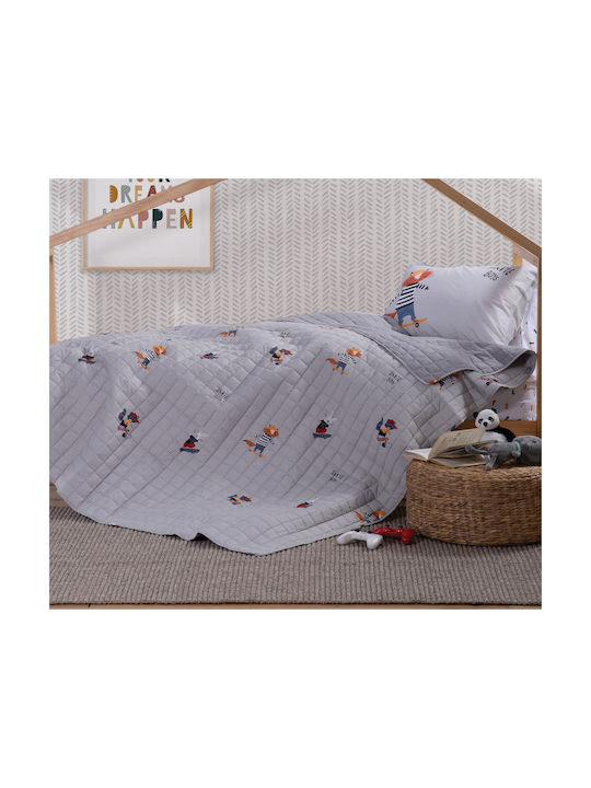 Nef-Nef Homeware Pătură Pentru Copii Semi Dublu Skate With Style Gri 180x240 cm