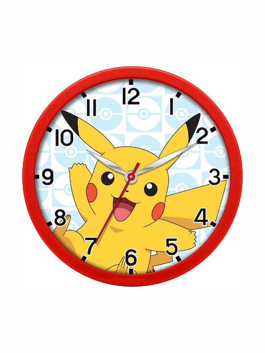 Kids Licensing Kids Wooden Wall Clock Pokémon 25cm