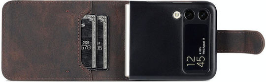 Samsung Galaxy Z Flip4 Azns Dream Ii Skin Feel Pu+tpu Horizontal Flip Pu Phone Case Coffee