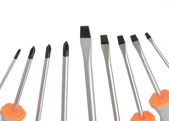 Geko Set Screwdrivers with 9 Interchangeable Tips