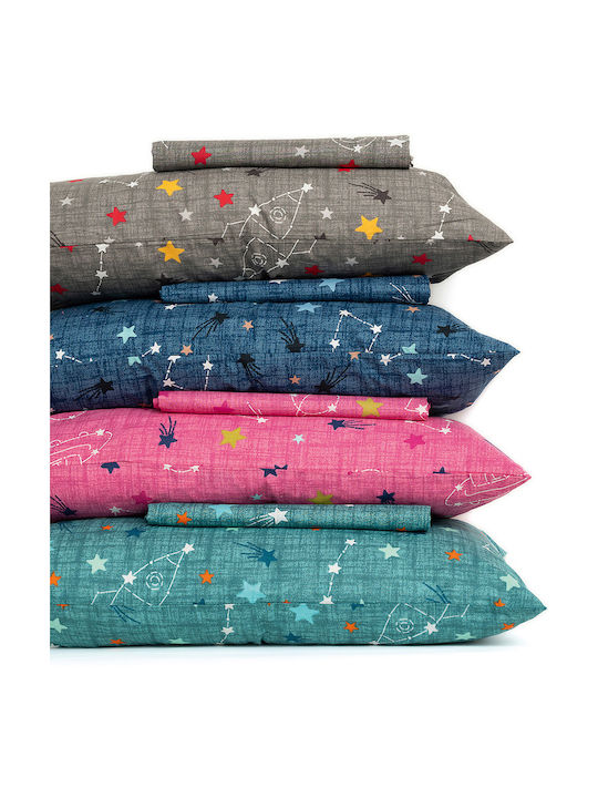 Palamaiki Kinder Vorhang Leuchtend Luminous Comet mit Borte Gray 170x260cm