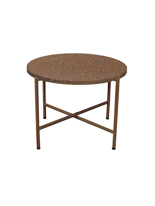 Round Side Table Terrazzo Coffee L60xW60xH45cm