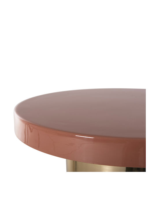 Masă Laterală Rotundă Metalică Roz H60,5xL40xl40 cm