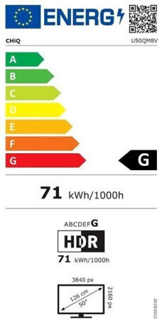 CHiQ Smart Τηλεόραση 50" 4K UHD LED U50QM8V HDR (2023)