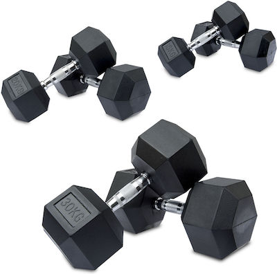 Pegasus Β-0111/1013 Rubber Hexagon Dumbbell 1 x 5kg