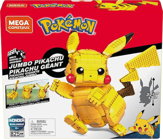 Mega Bloks Τουβλάκια Jumbo Pikachu για 8+ Ετών 825τμχ