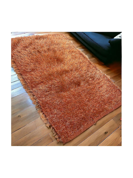 Linea Home Rug Rectangular Shaggy Orange