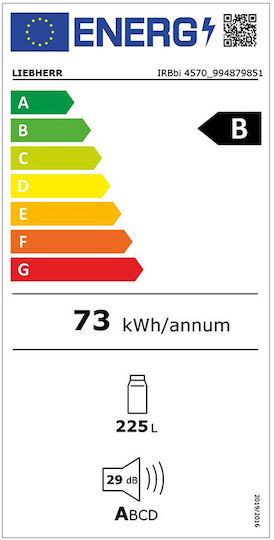 Liebherr 225лт В141.3xШ57xД55см. Бял Peak BioFresh