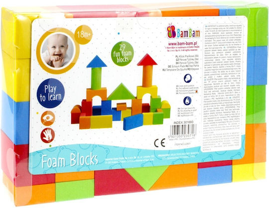 Bam Bam Foam Building Blocks For 1.5+ Years 29 Pieces