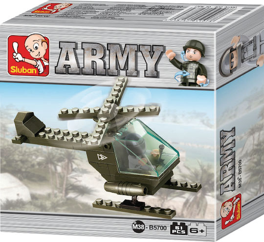 Sluban Sluban Army Bauklötze Battle Copter für 6+ Jahre 51 Stück