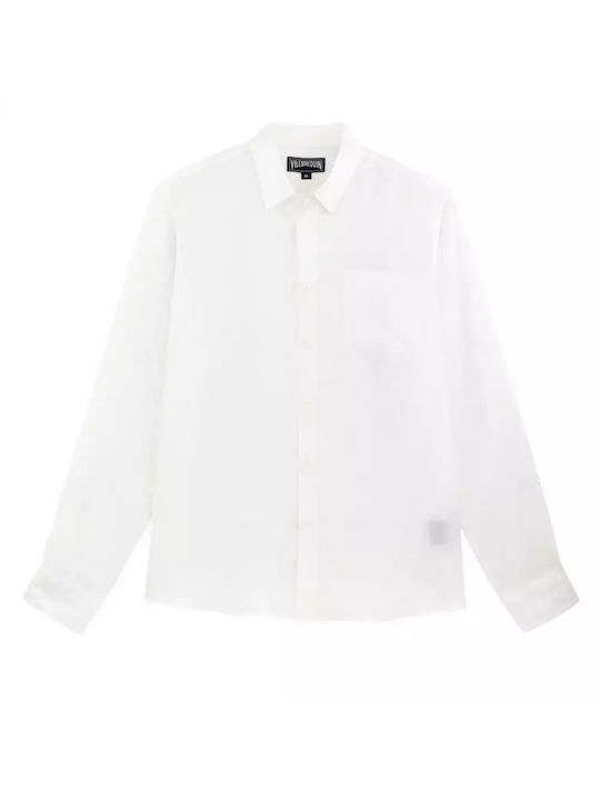 Vilebrequin Men's Shirt Linen BLANC CRSU3U00-010V