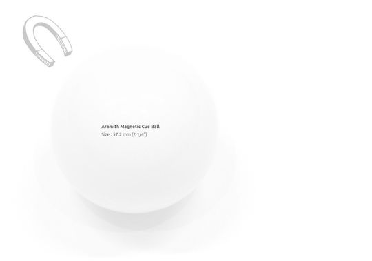 Aramith Ball Μπιλιάρδου Magnetic White Ball 57.2mm 1pcs 2115