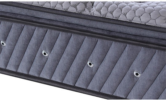 Cosmostrom Lusso Grey Single Ergonomic Mattress 100x200x30cm with Independent Springs