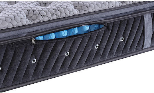 Cosmostrom Lusso Grey Single Ergonomic Mattress 100x200x30cm with Independent Springs