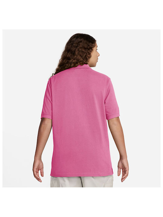 Nike Club Ανδρική Αθλητική Μπλούζα Κοντομάνικη Polo Ροζ