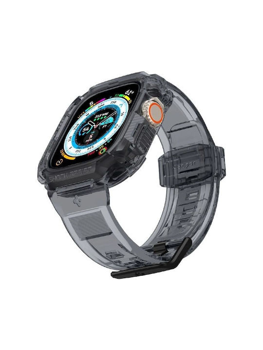 Spigen Rugged Armor Pro Armband Silikon Schwarz (Apple Watch 44/45/46mm/Ultra 49mm)