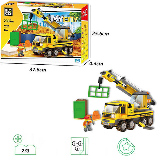 Blocki Building Blocks My City Crane for 6+ Years 233 Pieces