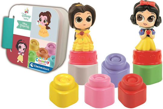 Baby Clementoni Building Blocks Snow White & Belle For 10+ Months 6 Pieces