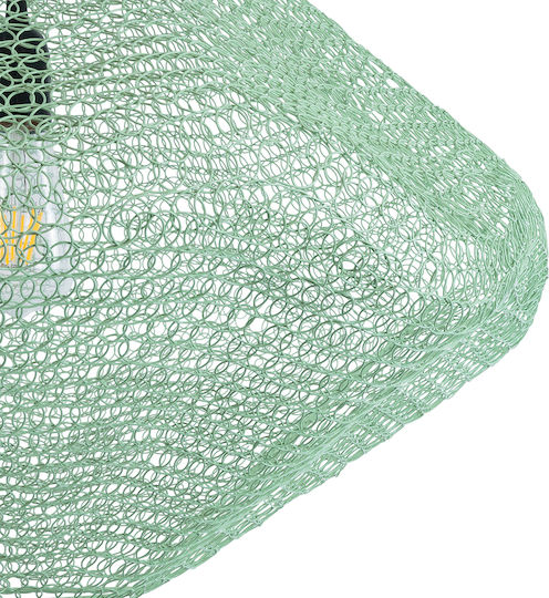 GloboStar Kentucky Ceiling Light Green Grid with E27 Socket 60x50x50cm