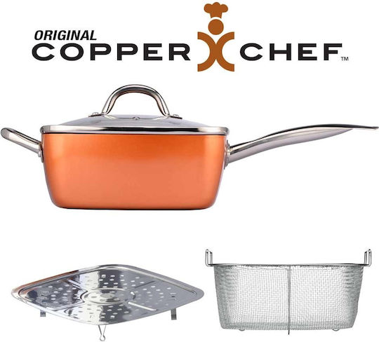 Factory Pan Mit Deckel aus Kupfer mit Antihaftbeschichtung 24cm