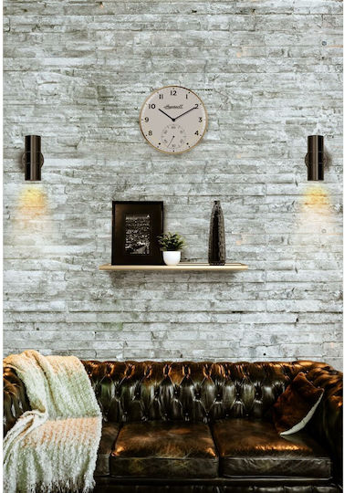 DKD Home Decor Ρολόι Τοίχου Λευκό Ø30cm