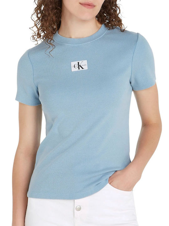 Calvin Klein Damen T-shirt Hellblau