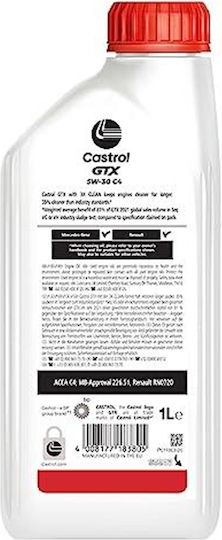 Castrol GTX Synthetic Car Oil 5W-30 1lt