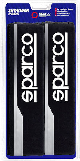 Sparco Set of 2pcs Car Seat Belt Pads Black