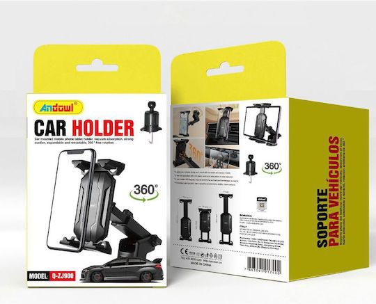 Andowl Car Mobile Mount with Adjustable Hooks Black