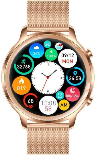 Manta Kelly Smartwatch with Heart Rate Monitor (Gold)