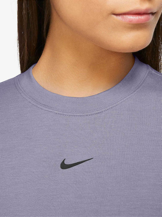 Essntl Midi Damenkleid Sommer Sportlich Kurzes Ärmel Blau