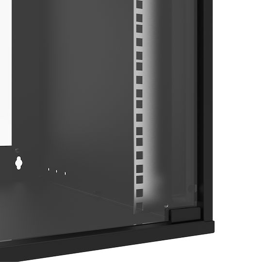 Canovate Монтиран на стена Рак кабинет 9U 55x40см Черен WC1S-9-09J4A