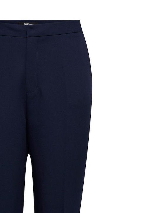 Only Women's Fabric Trousers in Regular Fit Blue