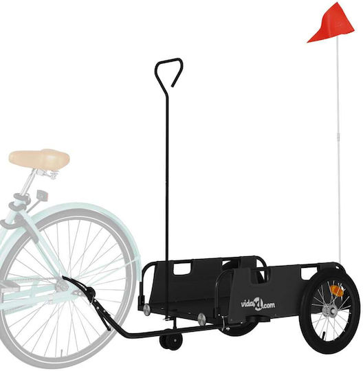 Vidaxl Bicycle Trailer Black Oxford Fabric Iron