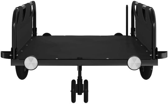 Vidaxl Bicycle Trailer Black Oxford Fabric Iron