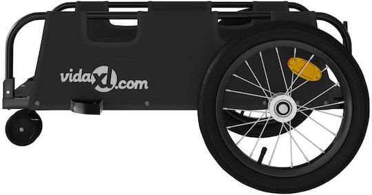 Vidaxl Bicycle Trailer Black Oxford Fabric Iron
