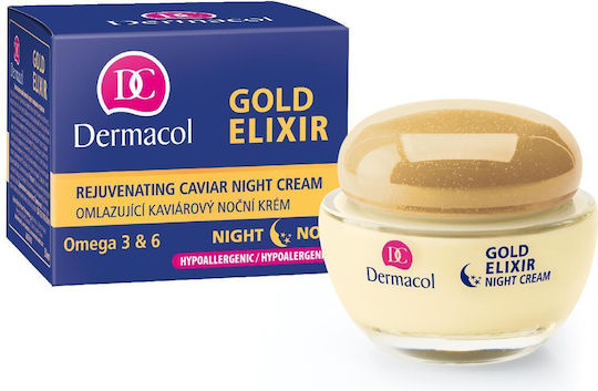 Dermacol Gold Elixir Κρέμα Προσώπου Νυκτός για Ενυδάτωση & Αντιγήρανση με Χαβιάρι 50ml