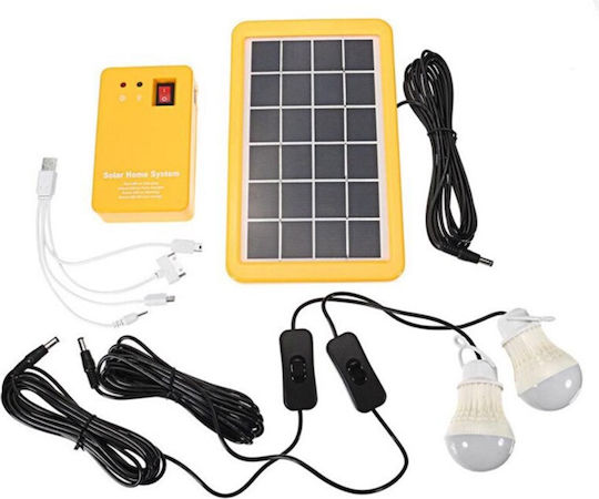 Portable Solar Panel Kit Ubx 2 X 1 W Bulbs Radio Mobile Phone Charging Function Ip33 Plastic