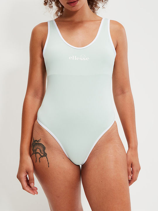 Ellesse Diante One-Piece Swimsuit with Open Back Light Green