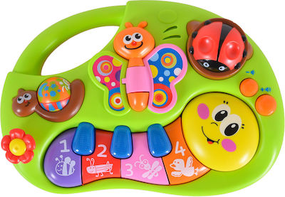 Hola Toys Instrument Muzical Smiley Face Fun Keyboard cu Muzică și Lumină