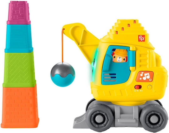 Fisher Price Игра За Подреждане Count & Stack Crane С Музика Светлина И Звуци За 9+ Месеца