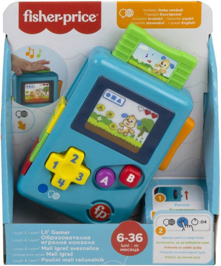 Fisher Price Jucărie pentru Bebeluși Mașină de jocuri educațională cu Muzică și Sunete pentru 6++ Luni