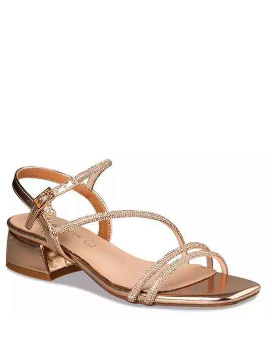 Envie Shoes Damen Sandalen in Gold Farbe