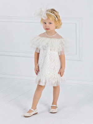 Designer's Cat Ecru Lace Baptism Dress