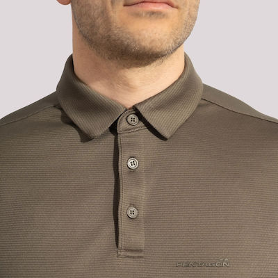 Pentagon Shirt Polo Blouse in Brown color