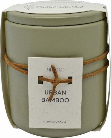 Αρωματικο Κερι Urban Bamboo Τσιμεντενιο Δοχειο Καπακι 8,8x8,8x10εκ Ankor