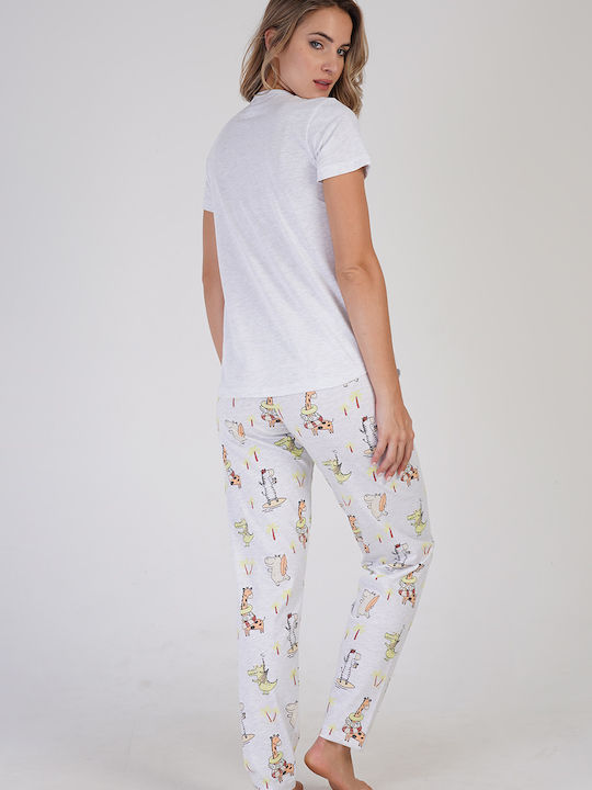 Vienetta Secret Summer Women's Pyjama Pants Gray 310010