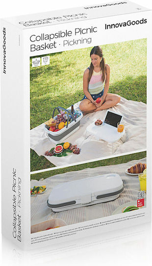 InnovaGoods Τραπέζι Μεταλλικό για Camping Πτυσσόμενο Λευκό